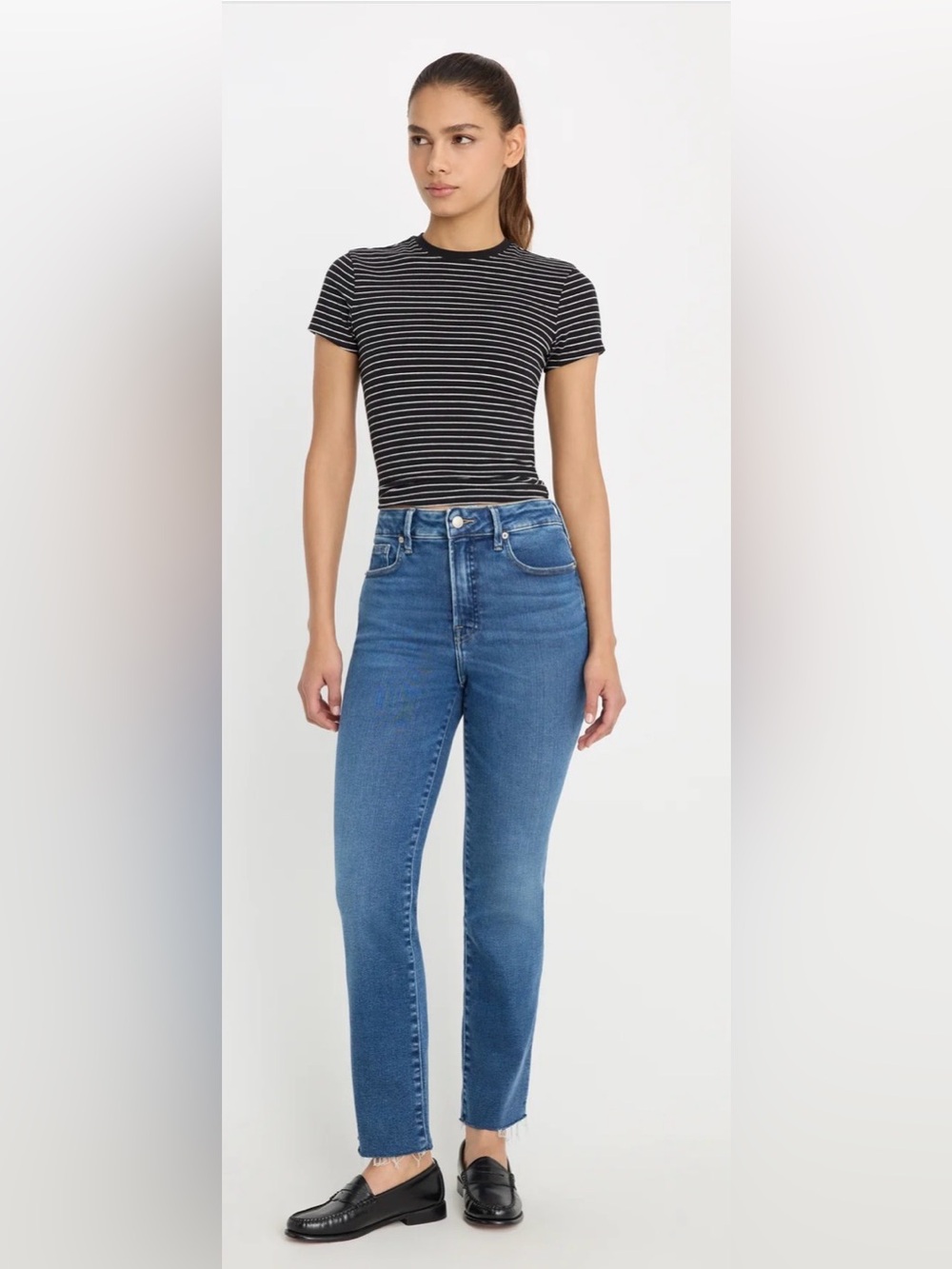 Good American Good Legs Straight Jeans